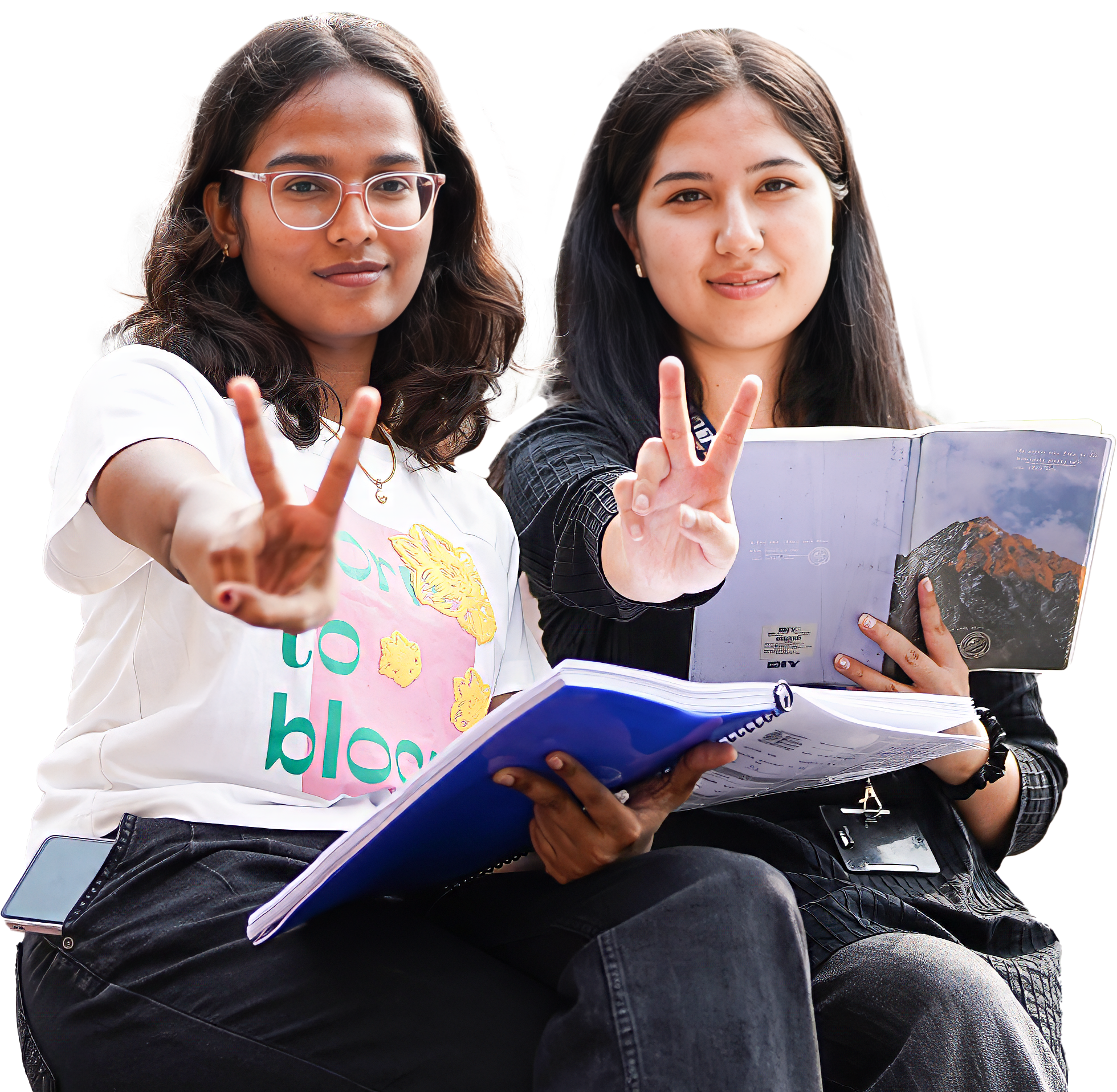 Students studying together