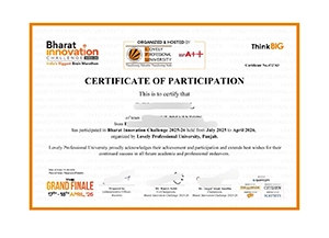 Certificates for all Participants and Finalists