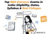 Top BBA Entrance Exams in India: Eligibility, Dates, Syllabus & Best Colleges top bba entrance exam in india