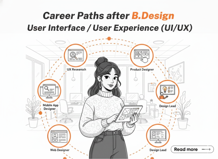 Career Paths after B.Design User interface User Experience (UIUX)