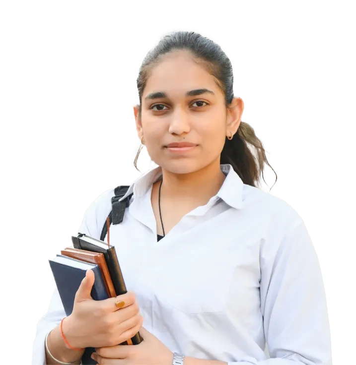 LPU student holding books on campus
