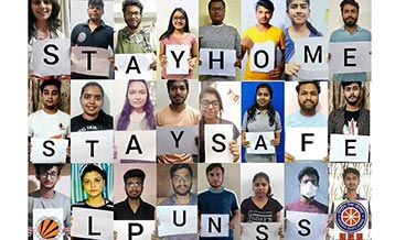 LPU NSS members are conveying the most vital message to all of us. Let's make sure that we #StayHome and #StaySafe