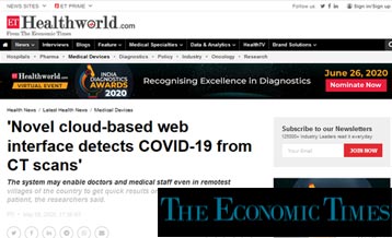 Novel cloud-based web interface detects COVID-19 from CT scans