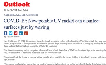 COVID-19: New portable UV racket can disinfect surfaces just by waving