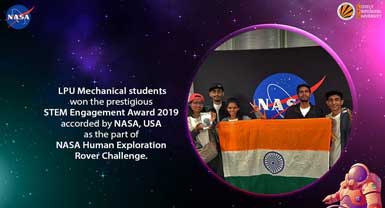 LPU students won STEM Engagement Award 2019 by NASA