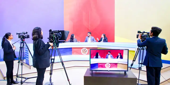 the television studio