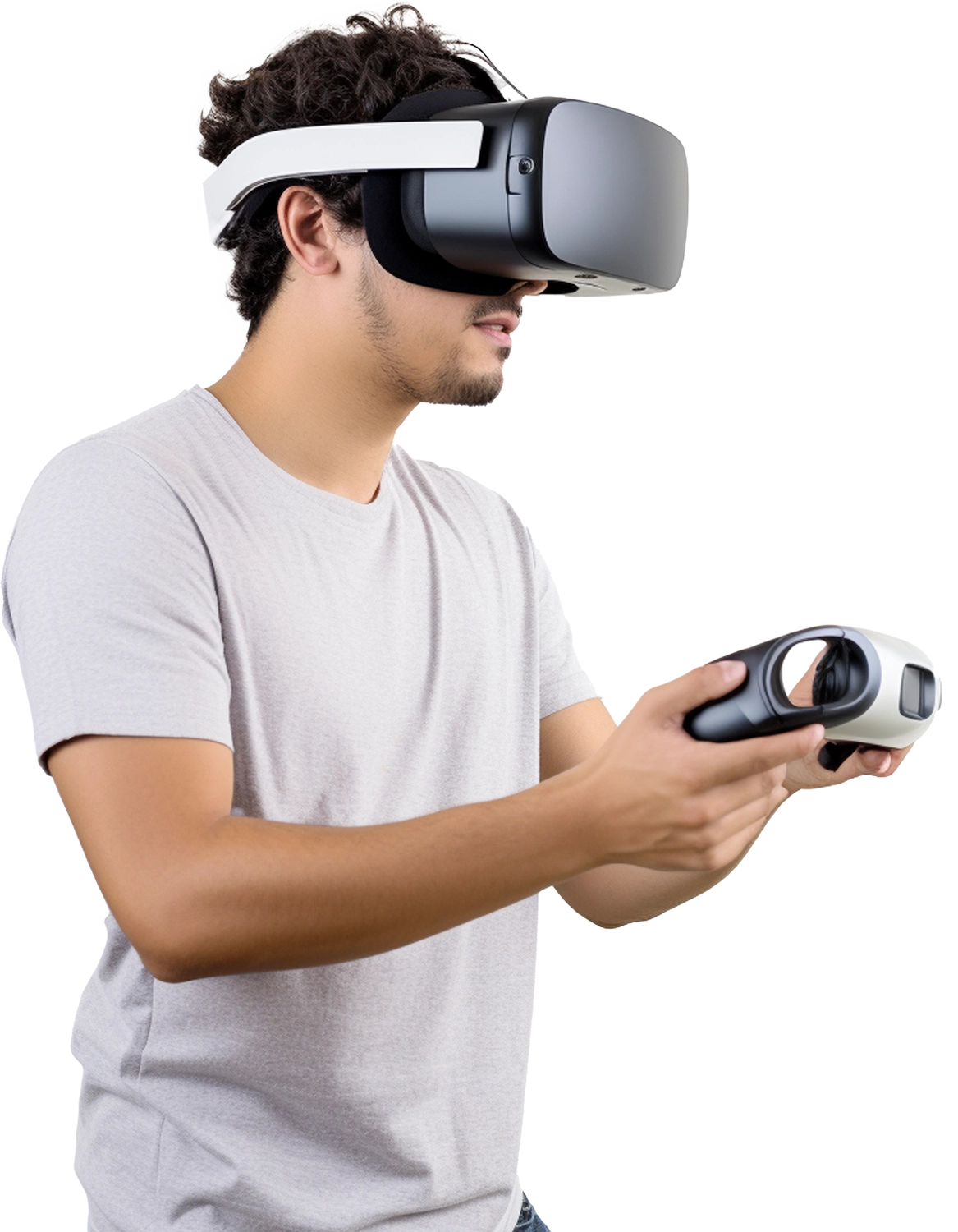 Student with VR headset