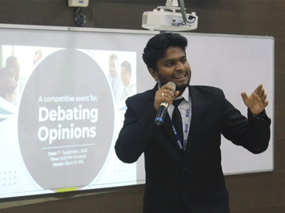 A competitive event on debating opinions