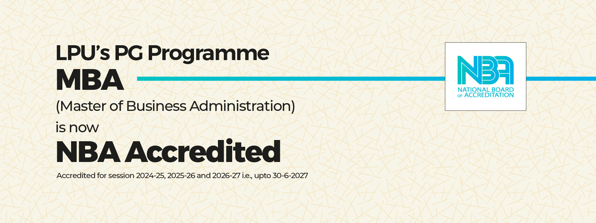 LPU MBA NBA Accredited