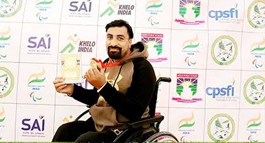 The proud shot putter