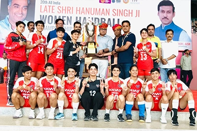 LPU’s women’s handball team secured the Gold Medal at the prestigious All India Hanuman Singh Ji Women’s Handball Championship, defeating a strong Indian Railway side in the final.