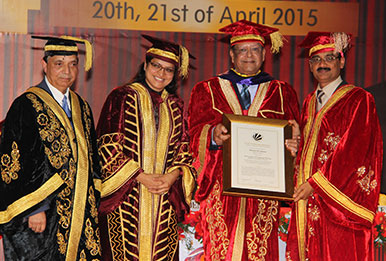 Dr. Mittal confers degree on Kailash Purryag