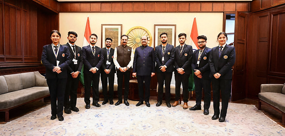 Law Students visit Parliament and meet Lok Sabha Speaker LPU